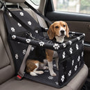Siège auto pattes de chien, noir, chien installé sur le siège