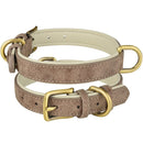 Collier en cuir doublé bicolore pour chien