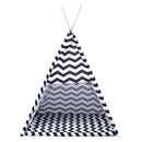 Tipi noir et blanc pour petits chiens