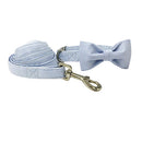 Ensemble longe & collier nœud papillon Rayé pour chien