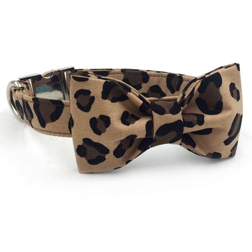 Collier nœud papillon Léopard pour chien – vue 1